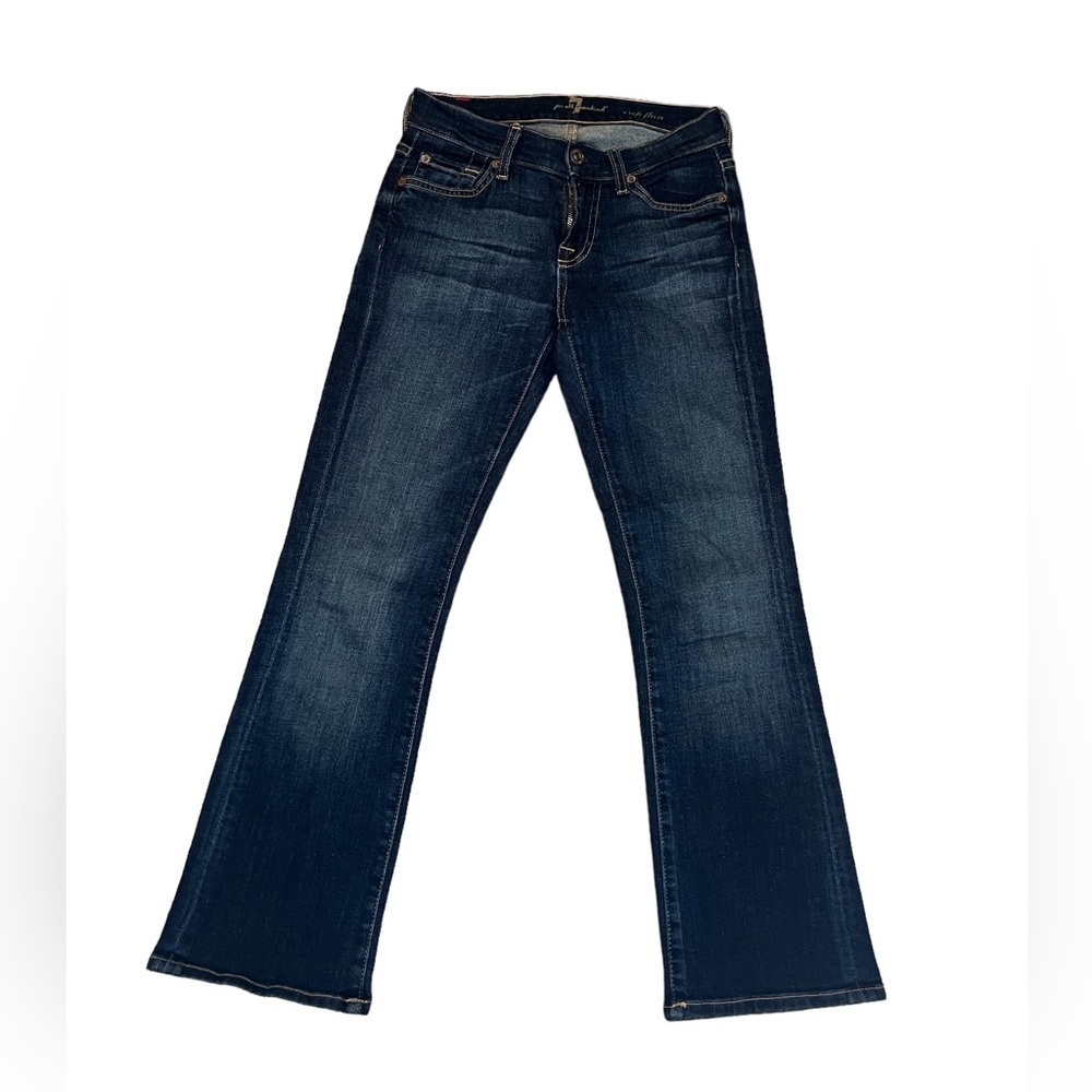 7 For All Mankind Crop Flare Low Rise Size 24